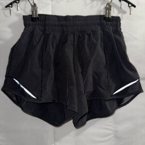 lululemon athletica Black Women's Athletic Shorts with Reflective Trim